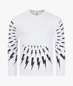 Radial-Fair-Isle-Thunderbolt-Sweatshirt-White-Black-Neil-Barrett-EQVVS