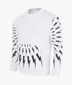 Radial-Fair-Isle-Thunderbolt-Sweatshirt-White-Black-Neil-Barrett-EQVVS