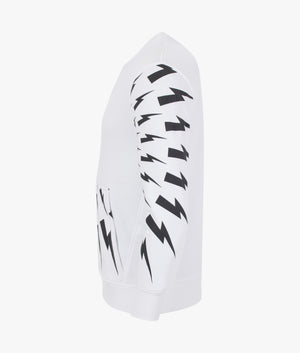 Radial-Fair-Isle-Thunderbolt-Sweatshirt-White-Black-Neil-Barrett-EQVVS