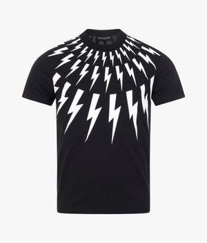Fair-Isle-Thunderbolt-T-Shirt-Black-White-Neil-Barrett-EQVVS