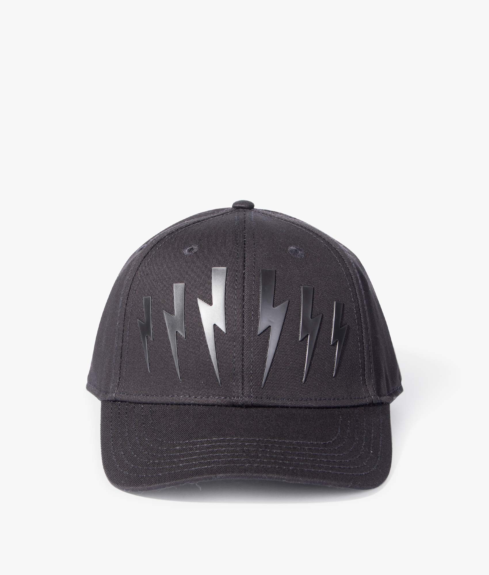 Bolt-Twill-Cap-Black/Black-Neil-Barrett-EQVVS
