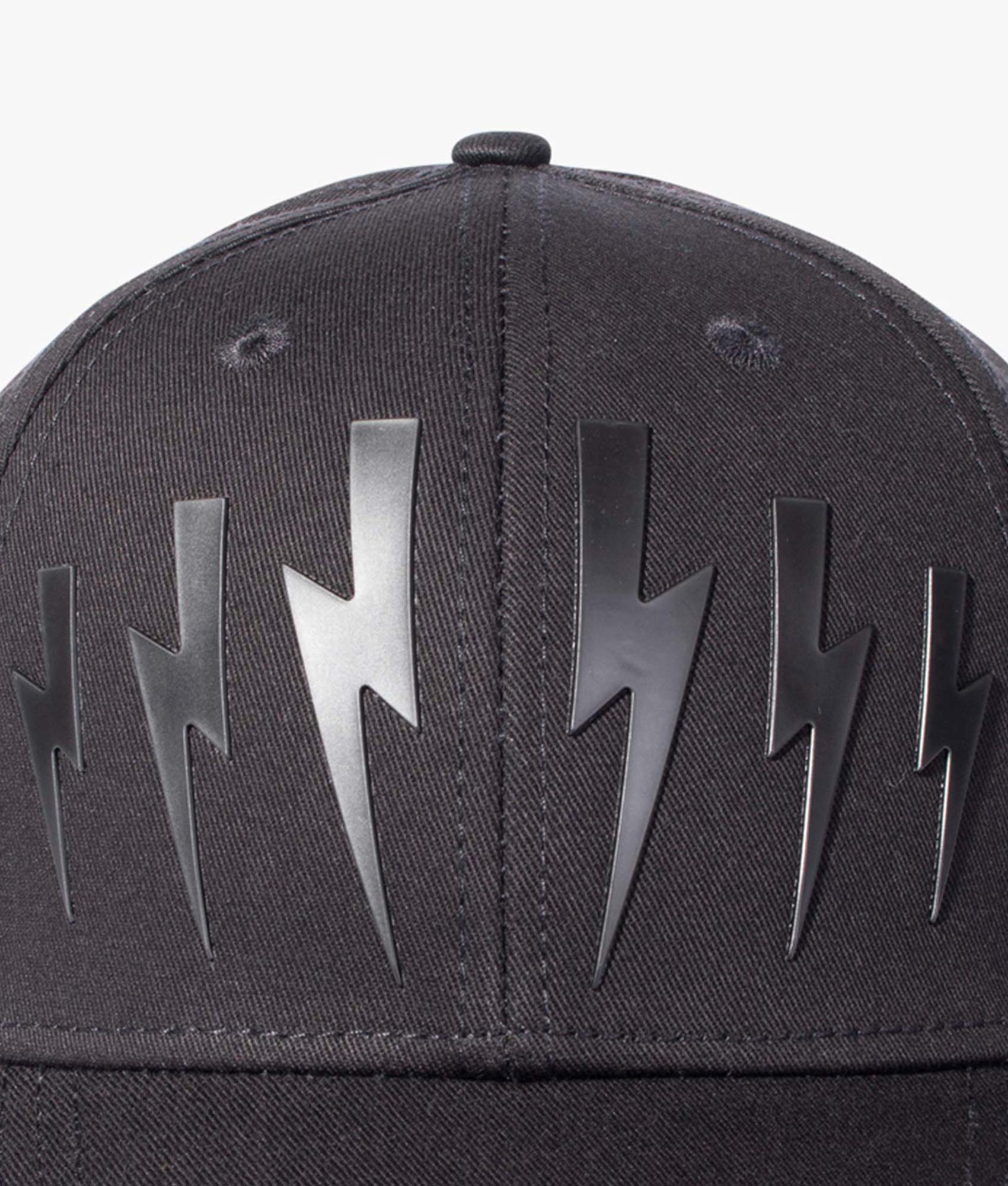 Bolt-Twill-Cap-Black/Black-Neil-Barrett-EQVVS