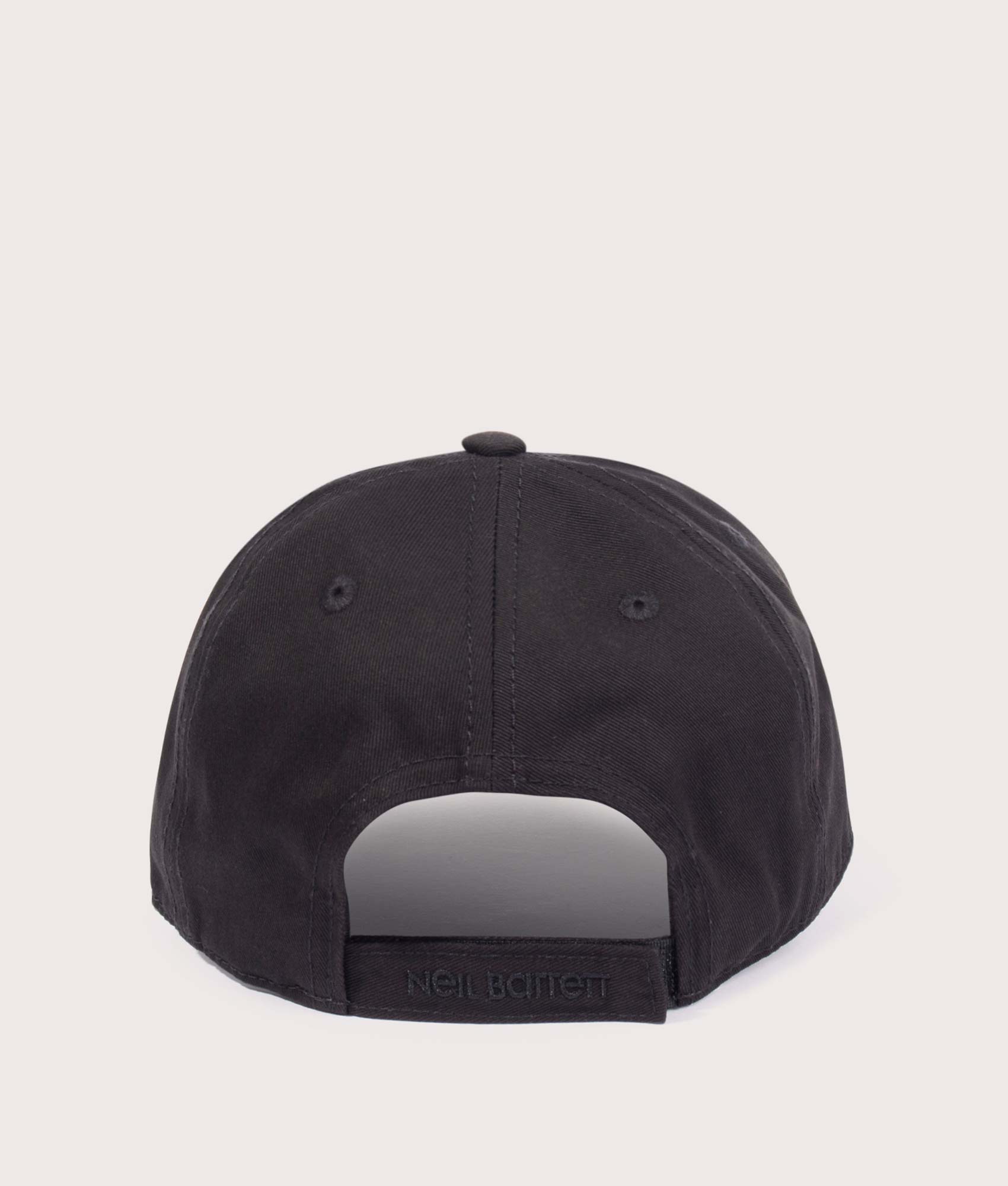 Bolt-Cotton-Twill-Six-Panels-Cap-Black/Black-Neil-Barrett-EQVVS