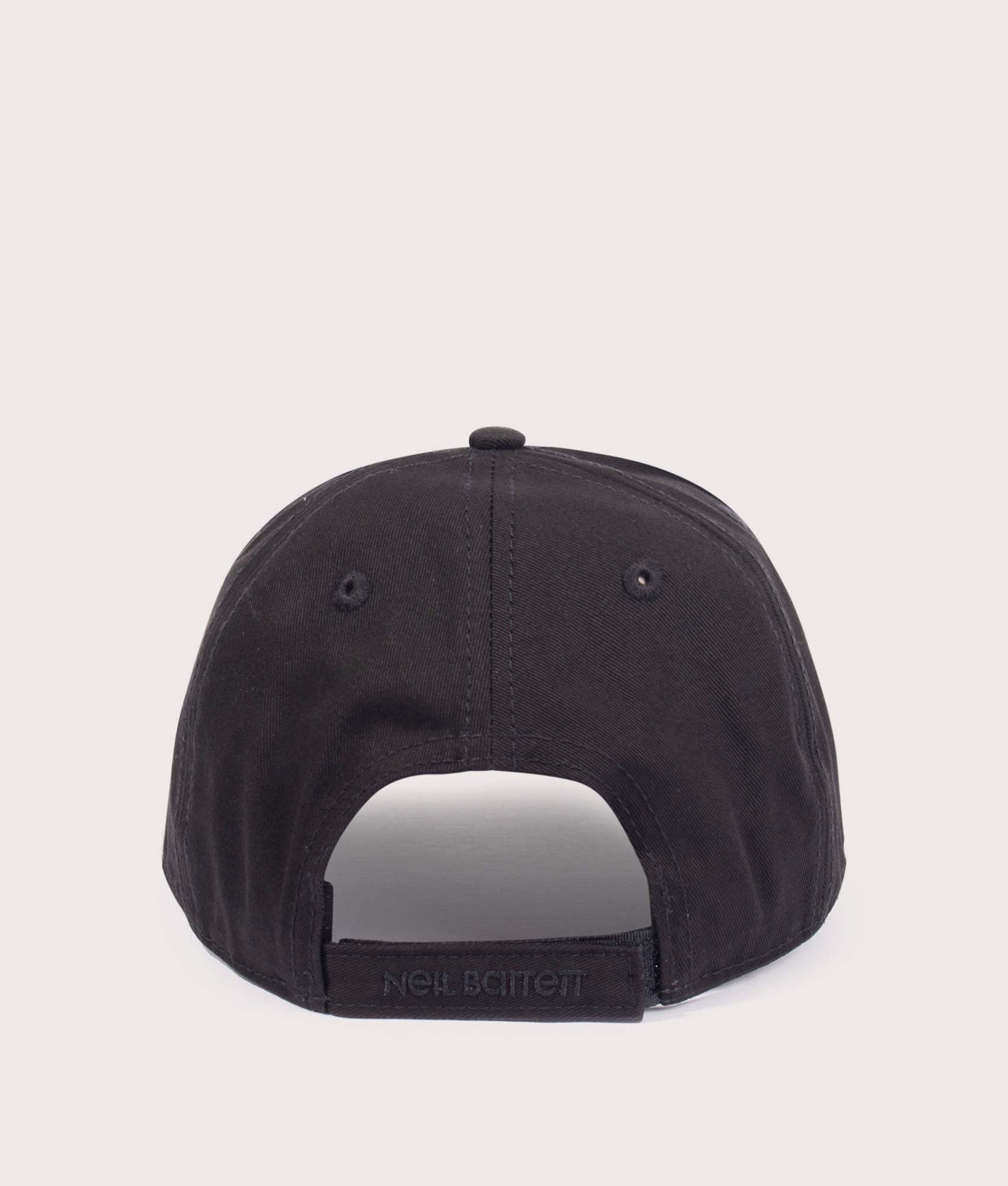 Bolt-Cotton-Twill-Six-Panels-Cap-Black/White-Neil-Barrett-EQVVS