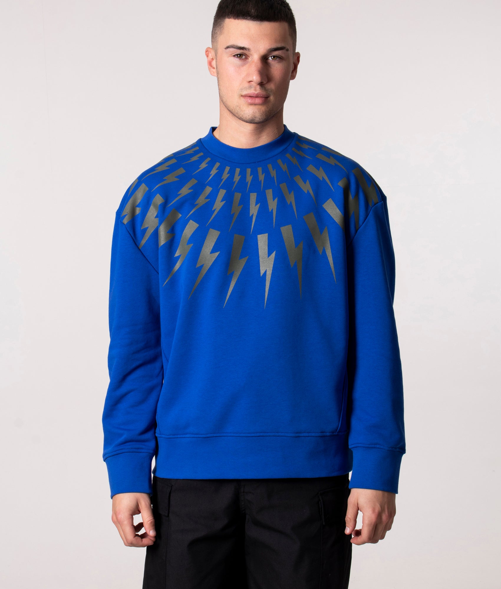 Relaxed-Fit-Fair-Isle-Thunderbolt-Sweatshirt-Cobalt/Sage-Neil-Barrett-EQVVS