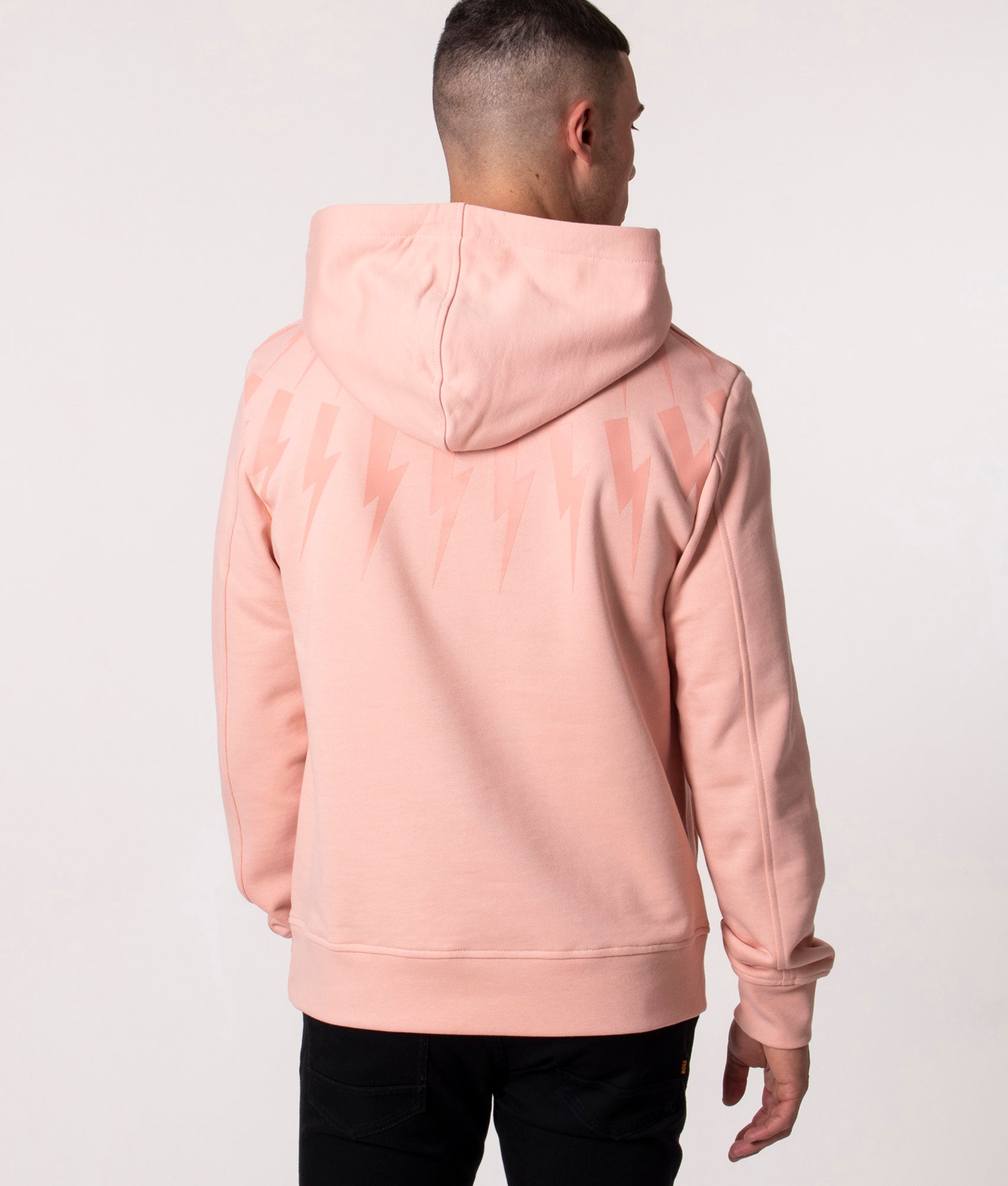 Fair-Isle-Thunderbolt-Hoodie-Salmon/Dark-Salmon-Neil-Barrett-EQVVS