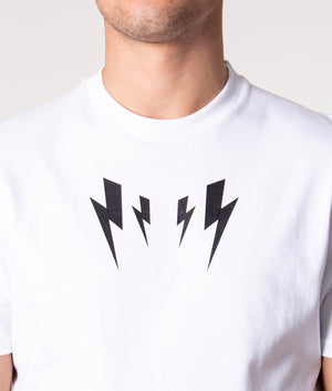 Slim-Fit-Mirrored-Bolt-T-Shirt-White/Black-Neil-Barrett-EQVVS