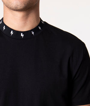 Bolted-Rib-Collared-T-Shirt-Black/White-Neil-Barrett-EQVVS
