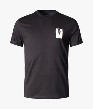 Flag-Bolt-T-Shirt-Black/White/Black-Neil-Barrett-EQVVS