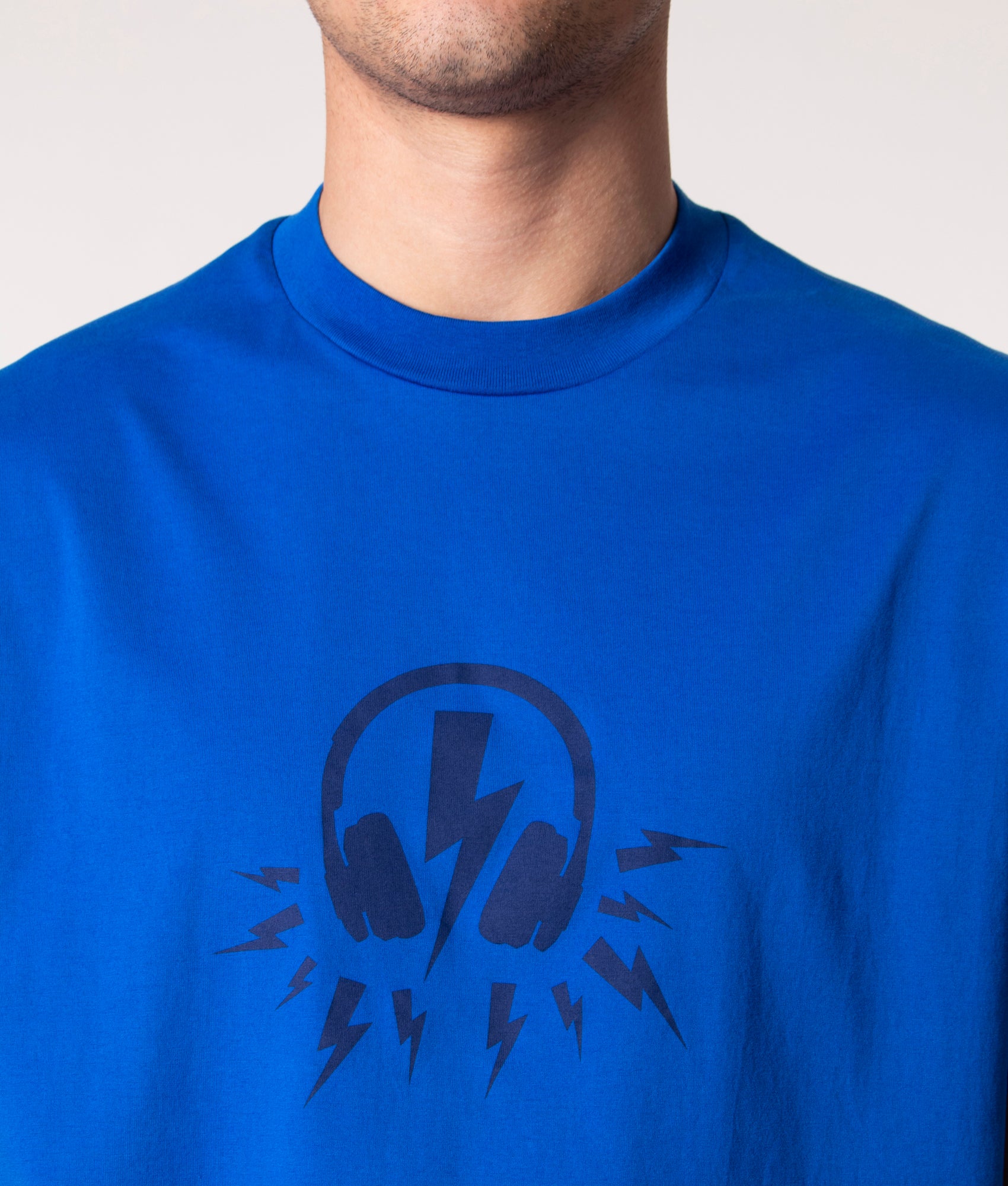 Relaxed-Fit-DJ-Sonic-Bolt-T-Shirt-Colbalt/Dark-Colbalt-Neil-Barrett-EQVVS