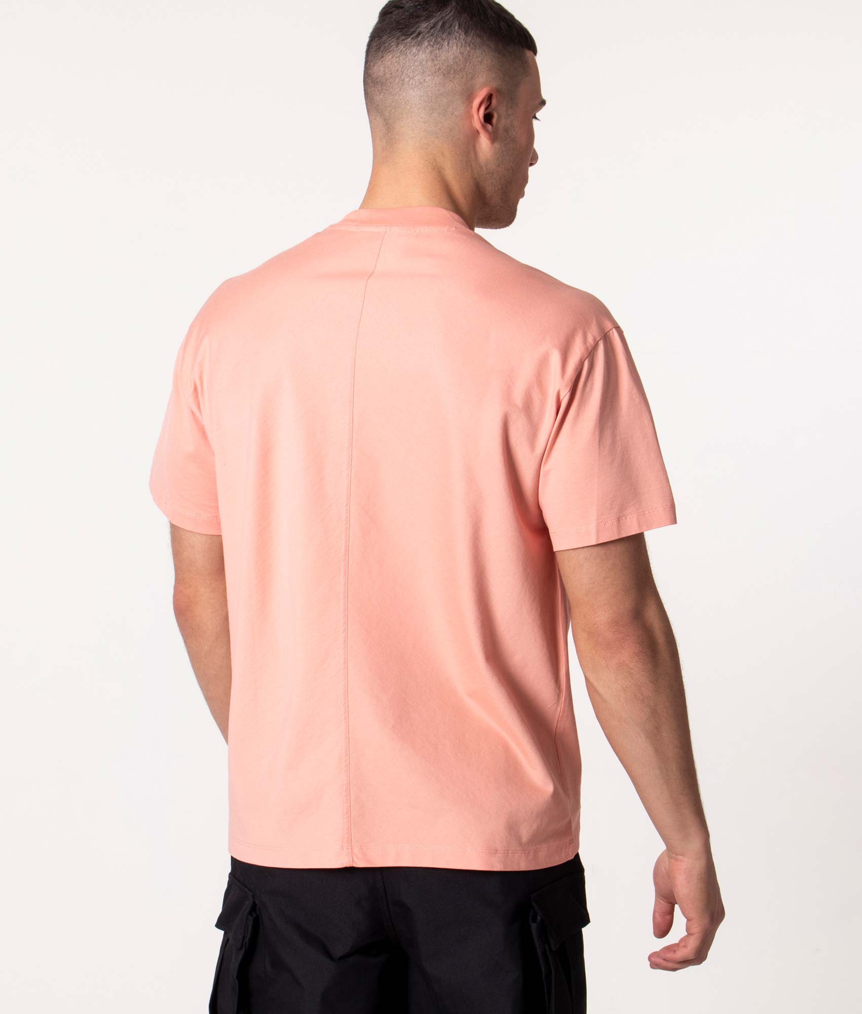 Relaxed-Fit-DJ-Sonic-Bolt-T-Shirt-Dark-Salmon/Coral-Neil-Barrett-EQVVS
