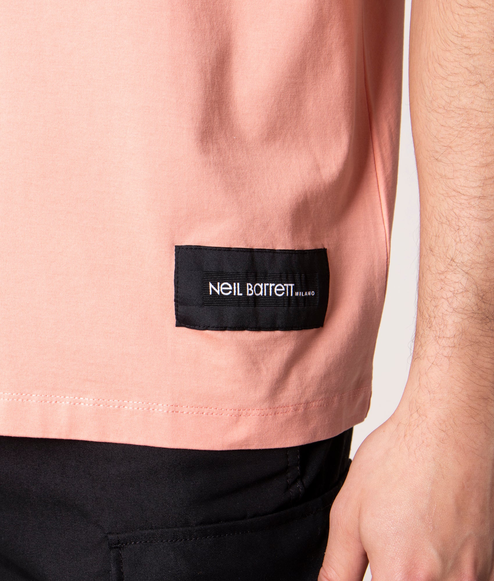 Relaxed-Fit-DJ-Sonic-Bolt-T-Shirt-Dark-Salmon/Coral-Neil-Barrett-EQVVS