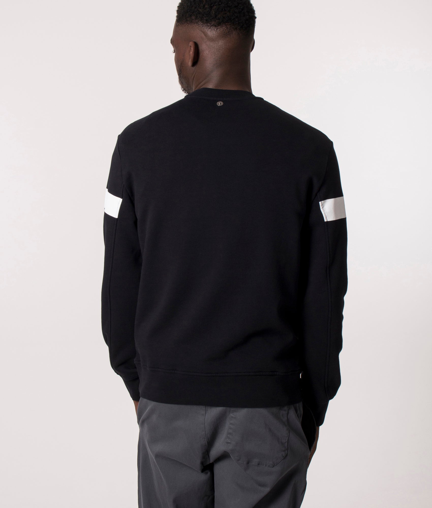 Slim-Fit-Horizontal-Bolt-Print-Sweatshirt-Black/White-Neil-Barrett-EQVVS