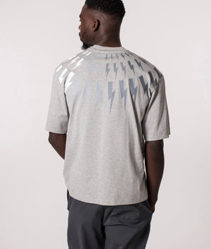 Oversized-Fair-Isle-Thunderbolt-Easy-T-Shirt-Marble-Mel/Greys-Neil-Barrett-EQVVS