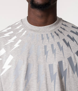 Oversized-Fair-Isle-Thunderbolt-Easy-T-Shirt-Marble-Mel/Greys-Neil-Barrett-EQVVS