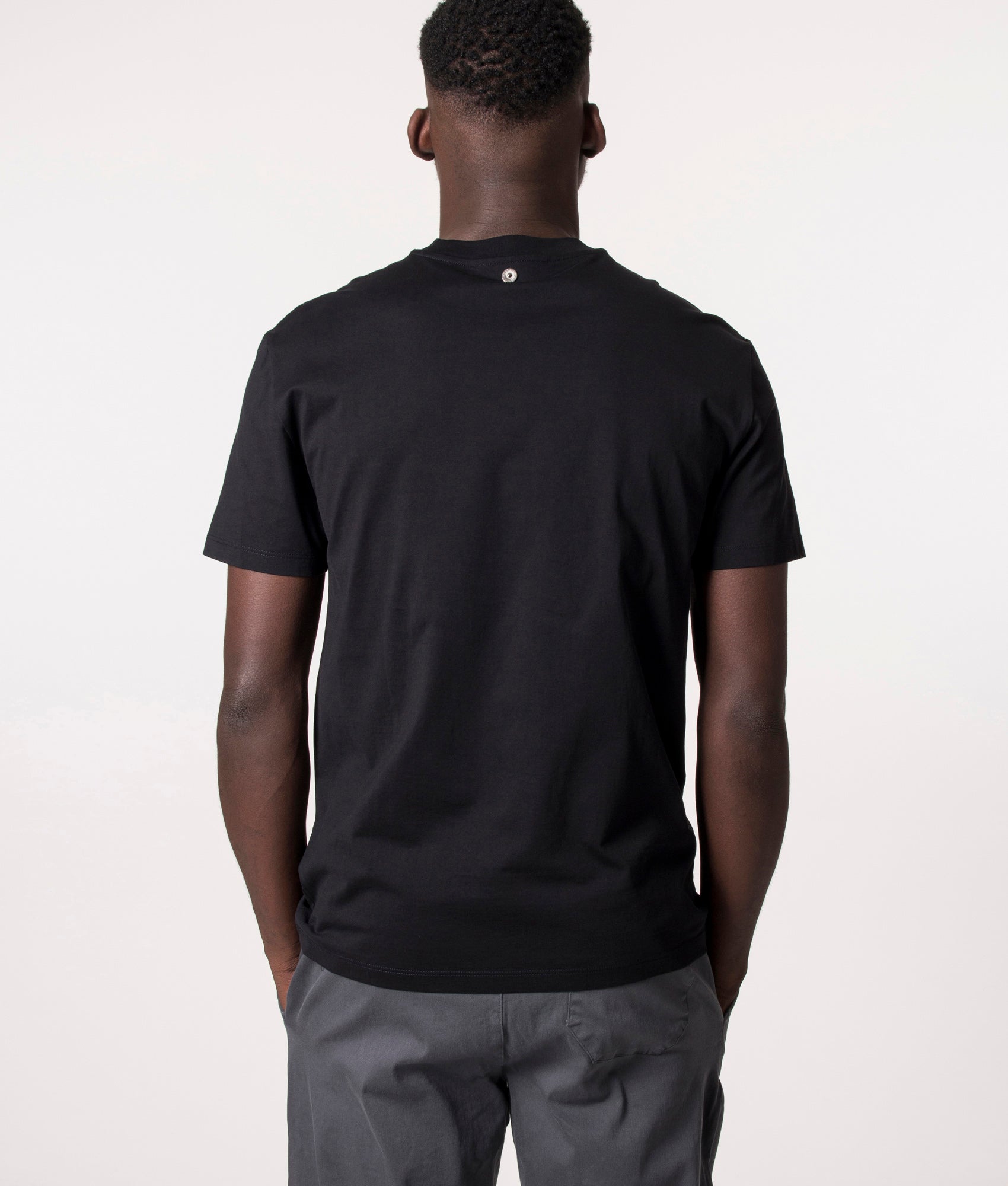 Slim-Ft-Horizontal-Bolt-Print-T-Shirt-Black/White-Neil-Barrett-EQVVS