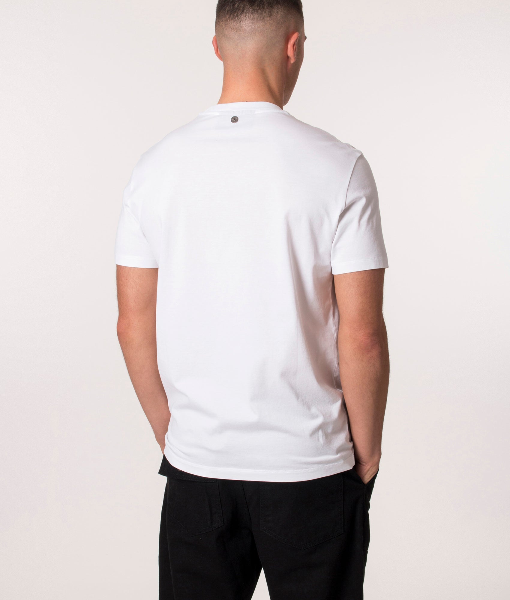 Slim-Fit-Horizontal-Bolt-Print-T-Shirt-White/Black-Neil-Barrett-EQVVS