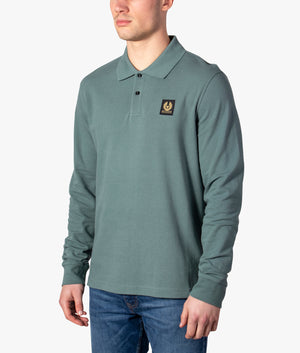 Long-Sleeve-Polo-Teal-Belstaff-EQVVS