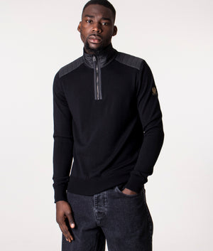 Kilmington-Quarter-Zip-Sweatshirt-Black-Belstaff-EQVVS