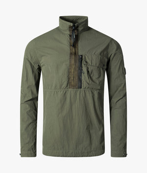 Flatt-Nylon-Quarter-Zip-Through-Overshirt-Stone-Grey-CP-Company-EQVVS