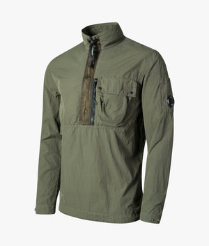 Flatt-Nylon-Quarter-Zip-Through-Overshirt-Stone-Grey-CP-Company-EQVVS
