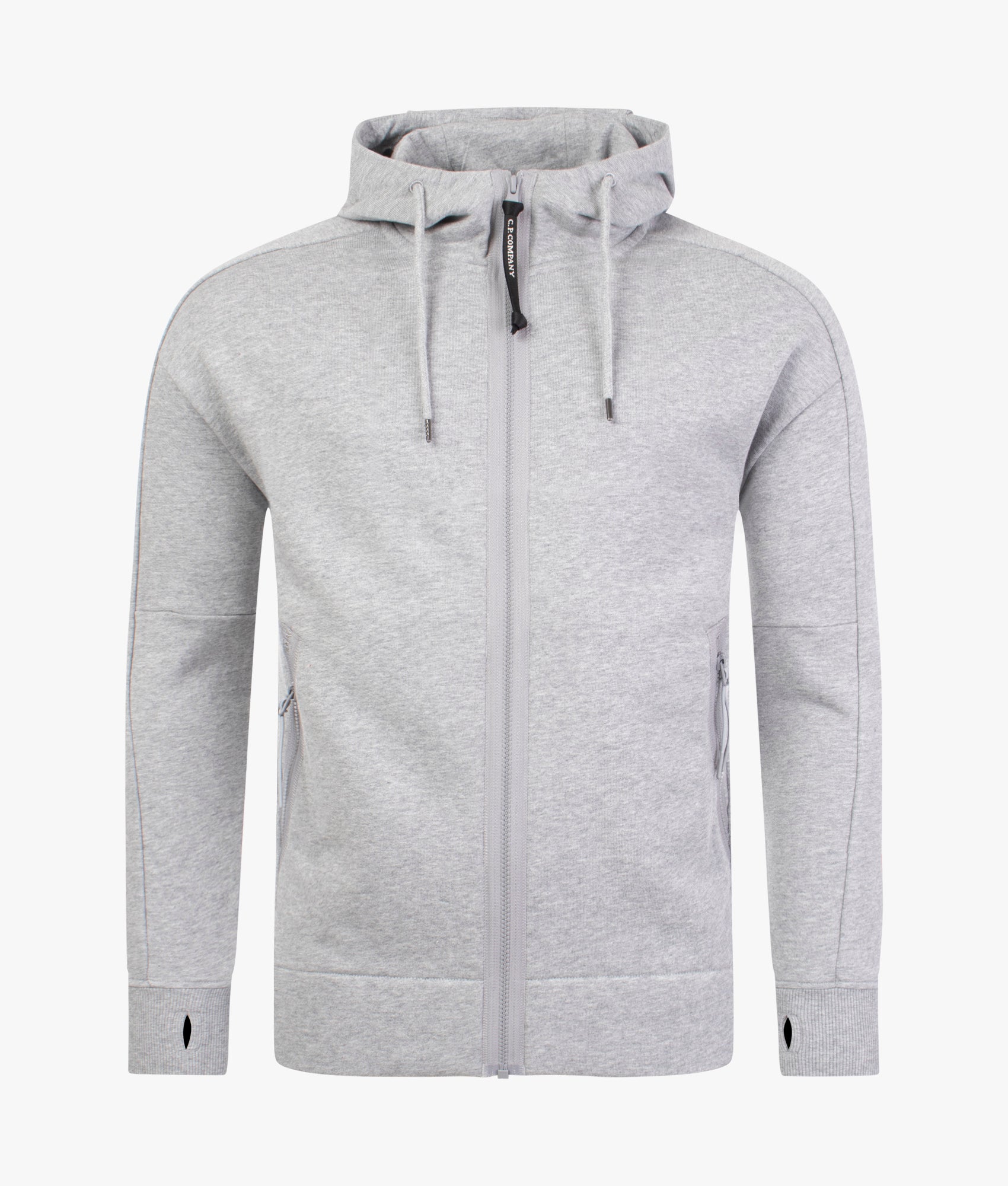 Diagonal-Raised-Fleece-Goggle-Hoodie-Grey-Melange-CP-Company-EQVVS