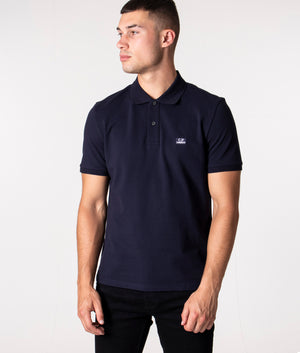 Stretch Piqué Polo Shirt Navy Company EQVVS - Main Image
