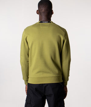 Diagonal- Raised-Fleece-Sweatshirt-Green-Moss-CP-Company-EQVVS