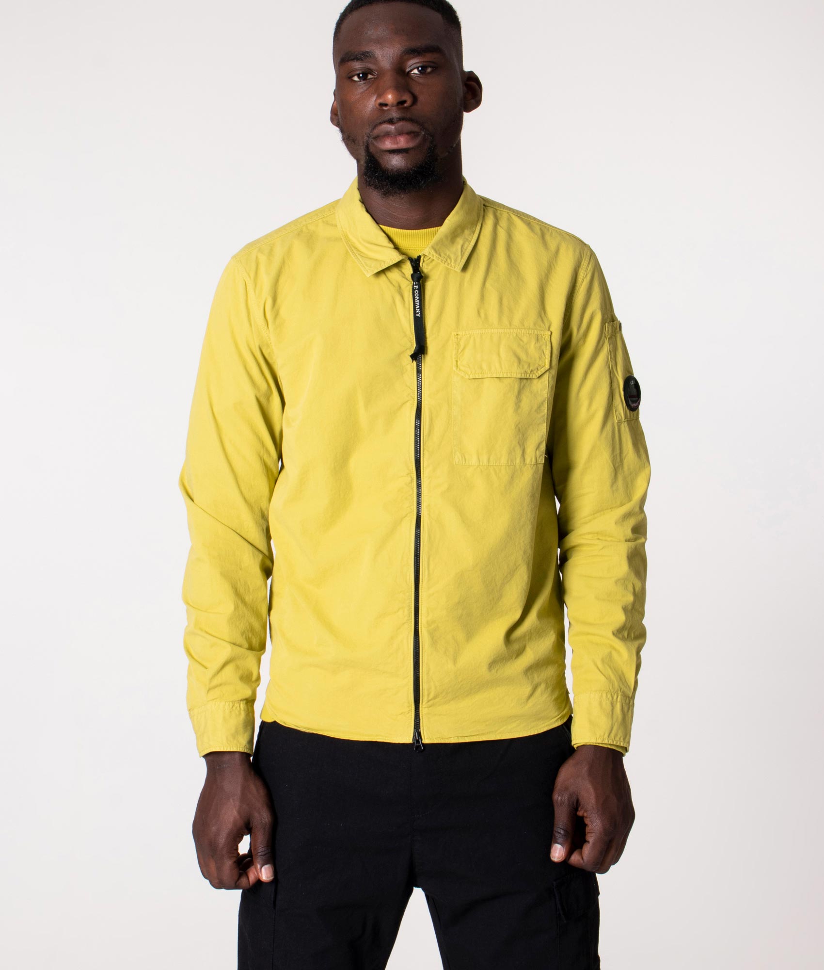 Zip-Through-Gabardine-Overshirt-Golden-Palm-CP-Company-EQVVS
