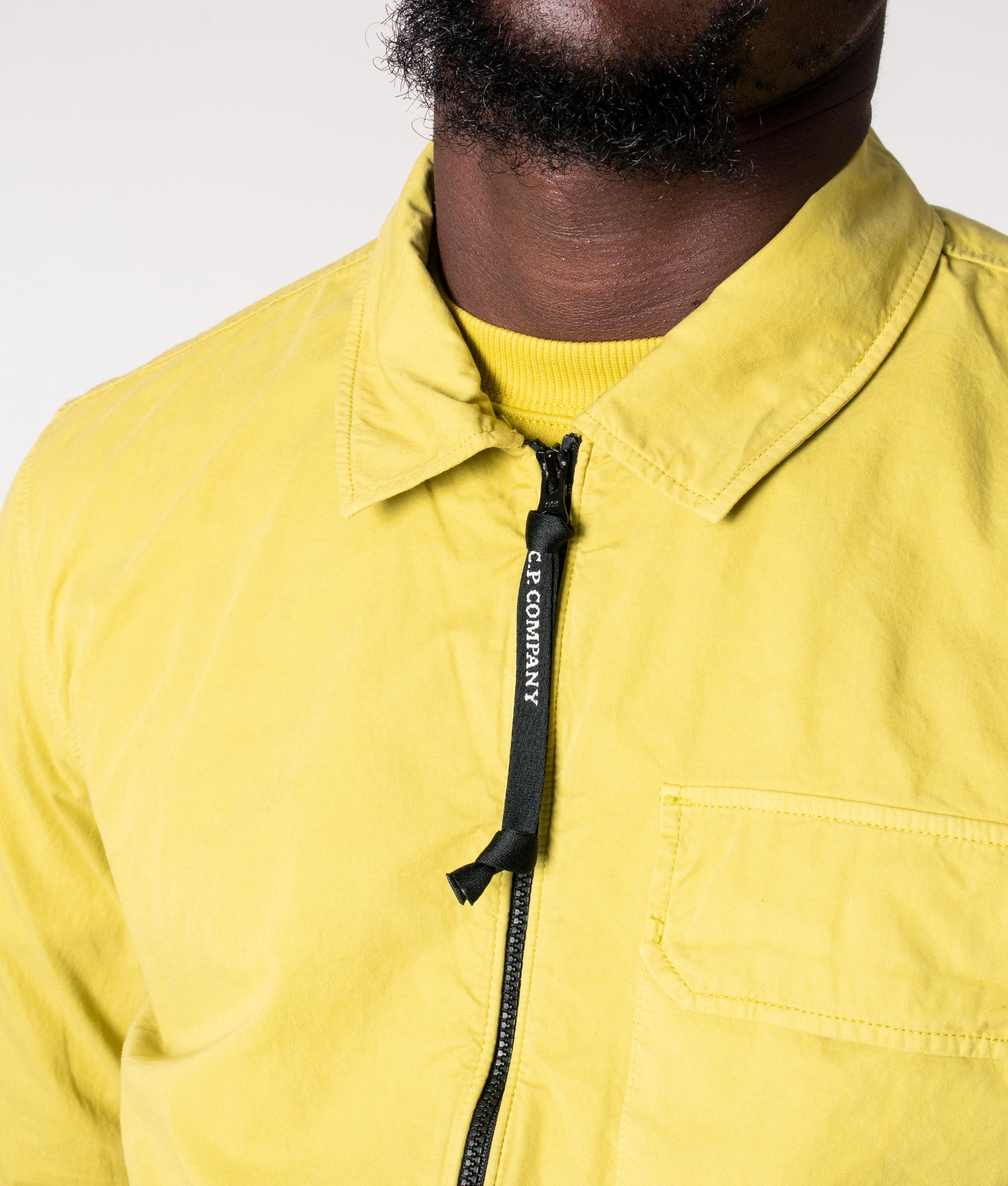 Zip-Through-Gabardine-Overshirt-Golden-Palm-CP-Company-EQVVS