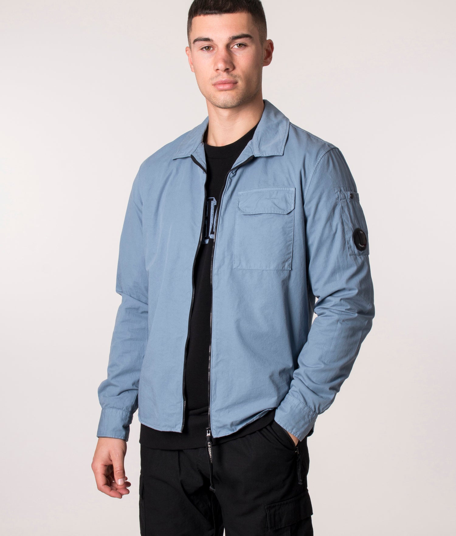 Zip Through Gabardine Overshirt Infinity | C.P. Company | EQVVS