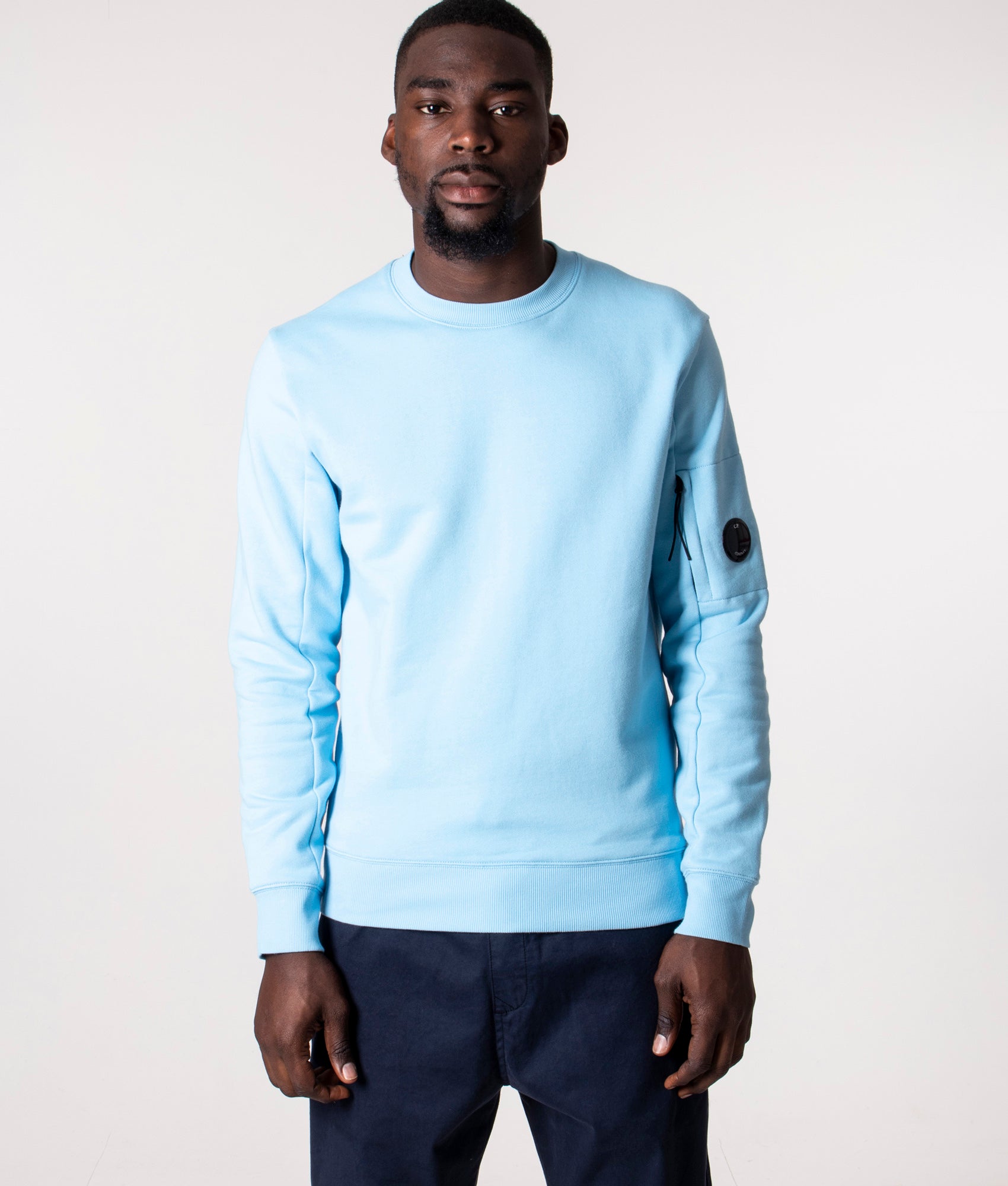 Diagonal-Raised-Fleece-Sweatshirt-Sky-Blue-CP-Company-EQVVS