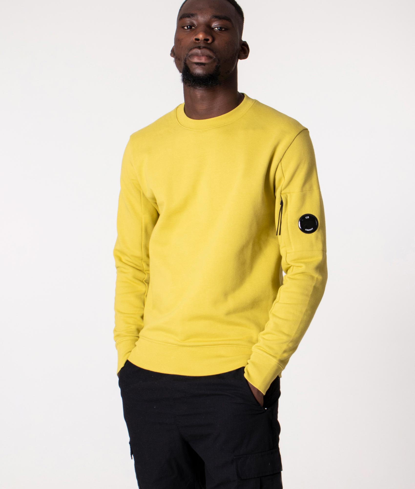 Diagonal-Raised-Fleece-Sweatshirt-Golden-Palm-CP-Company-EQVVS