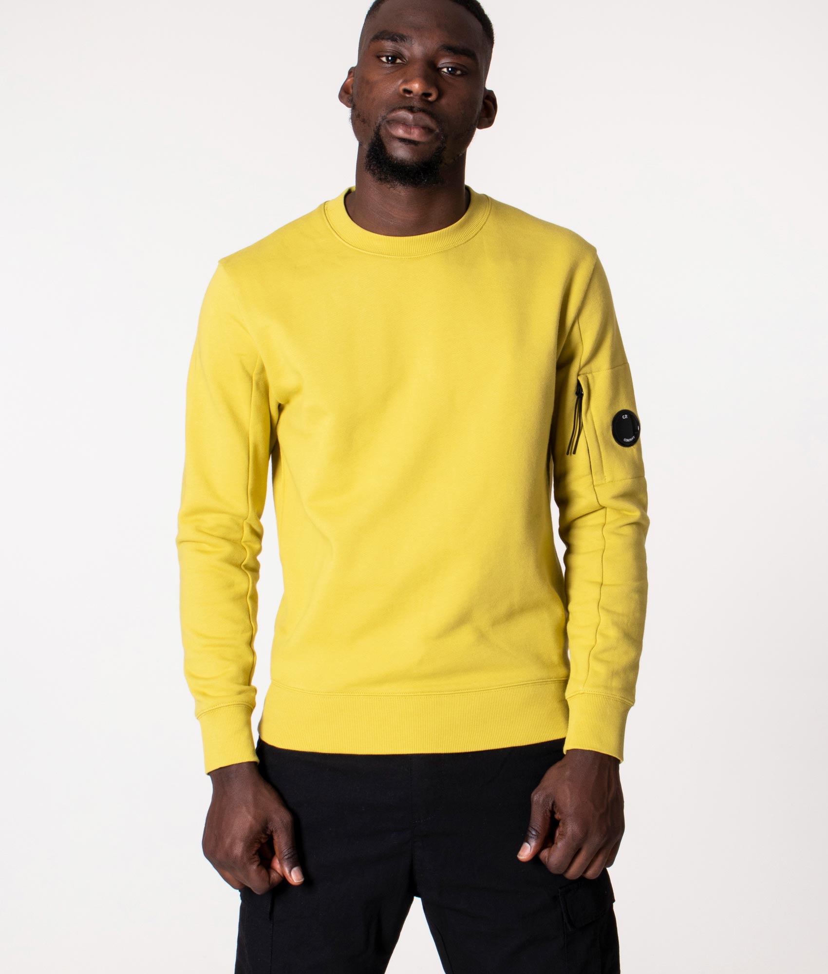 Diagonal-Raised-Fleece-Sweatshirt-Golden-Palm-CP-Company-EQVVS