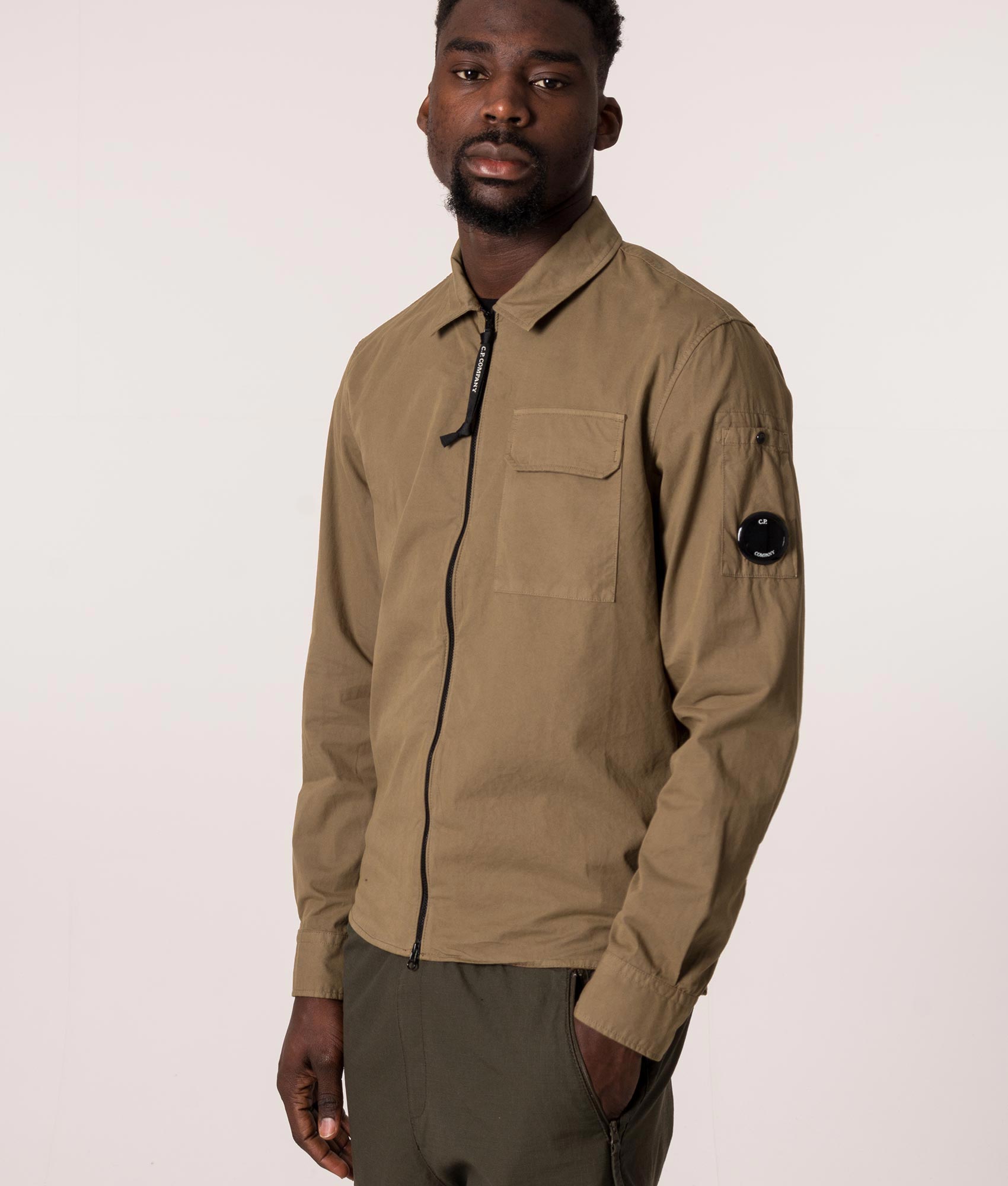 Zip-Through-Gabardine-Overshirt-Lead-Gray-C.P.-Company-EQVVS
