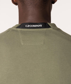 Diagonal-Raised-Fleece-Sweatshirt-Bronze-Green-C.P.-Company-EQVVS