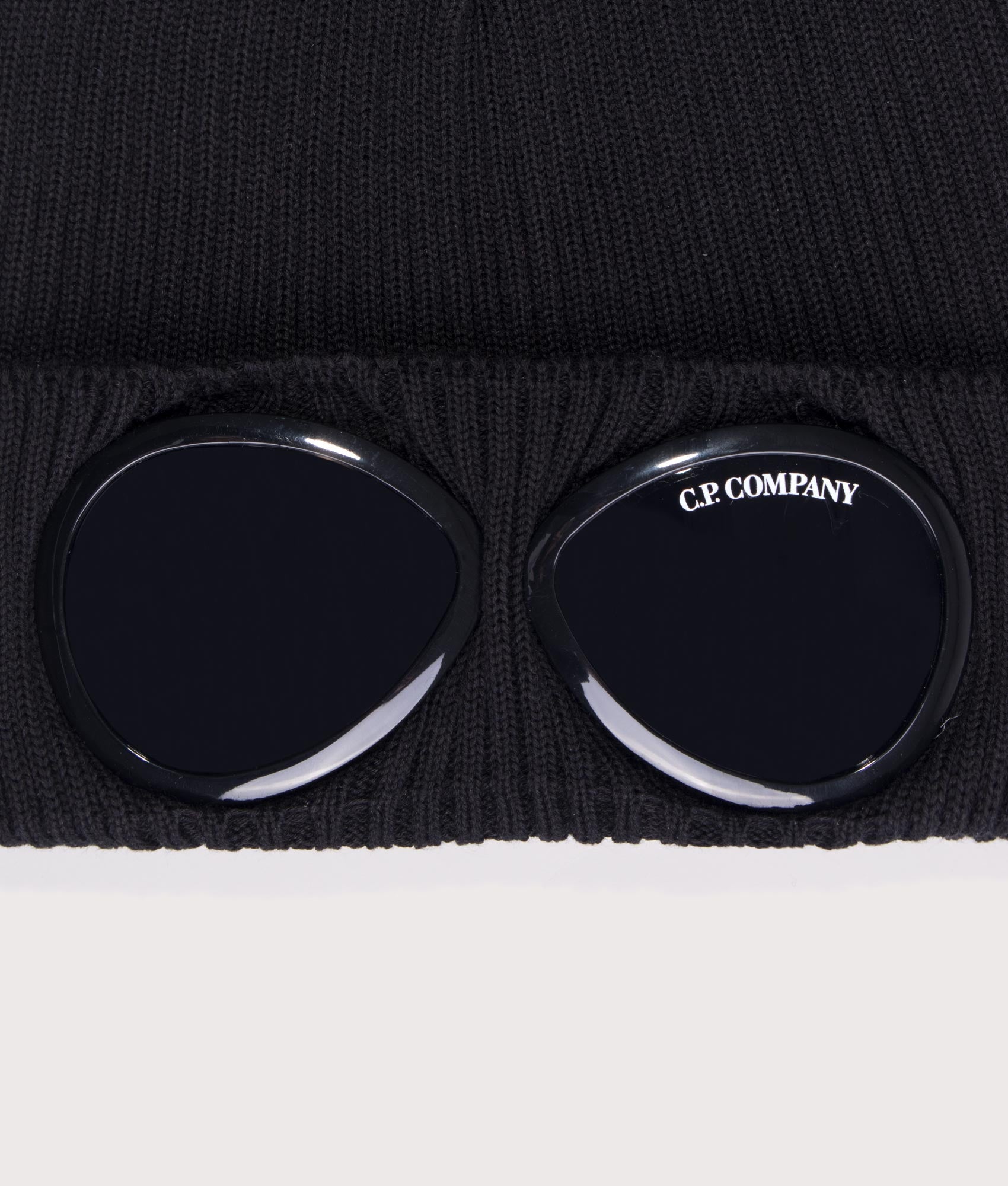 Cotton-Goggle-Knitted-Beanie-Black-C.P.-Company-EQVVS