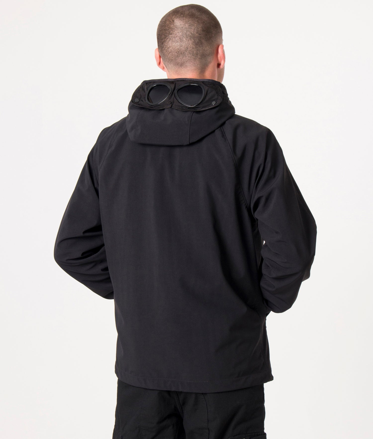 GD Shell Goggle Jacket Black | C.P. Company | EQVVS
