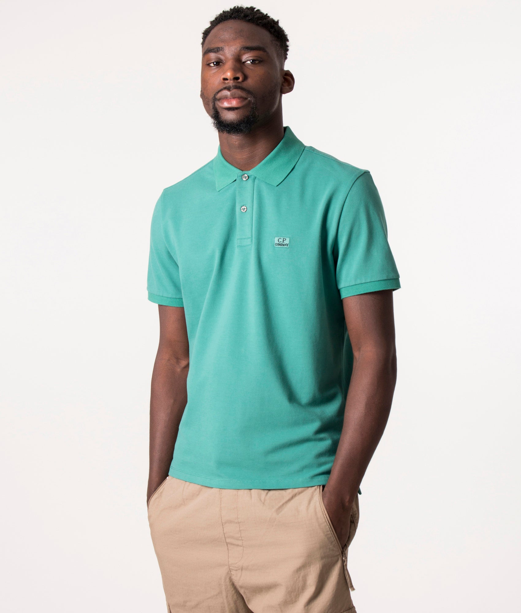 Stretch-Pique-Polo-Shirt-Frosty-Spruce-C.P.-Company-EQVVS