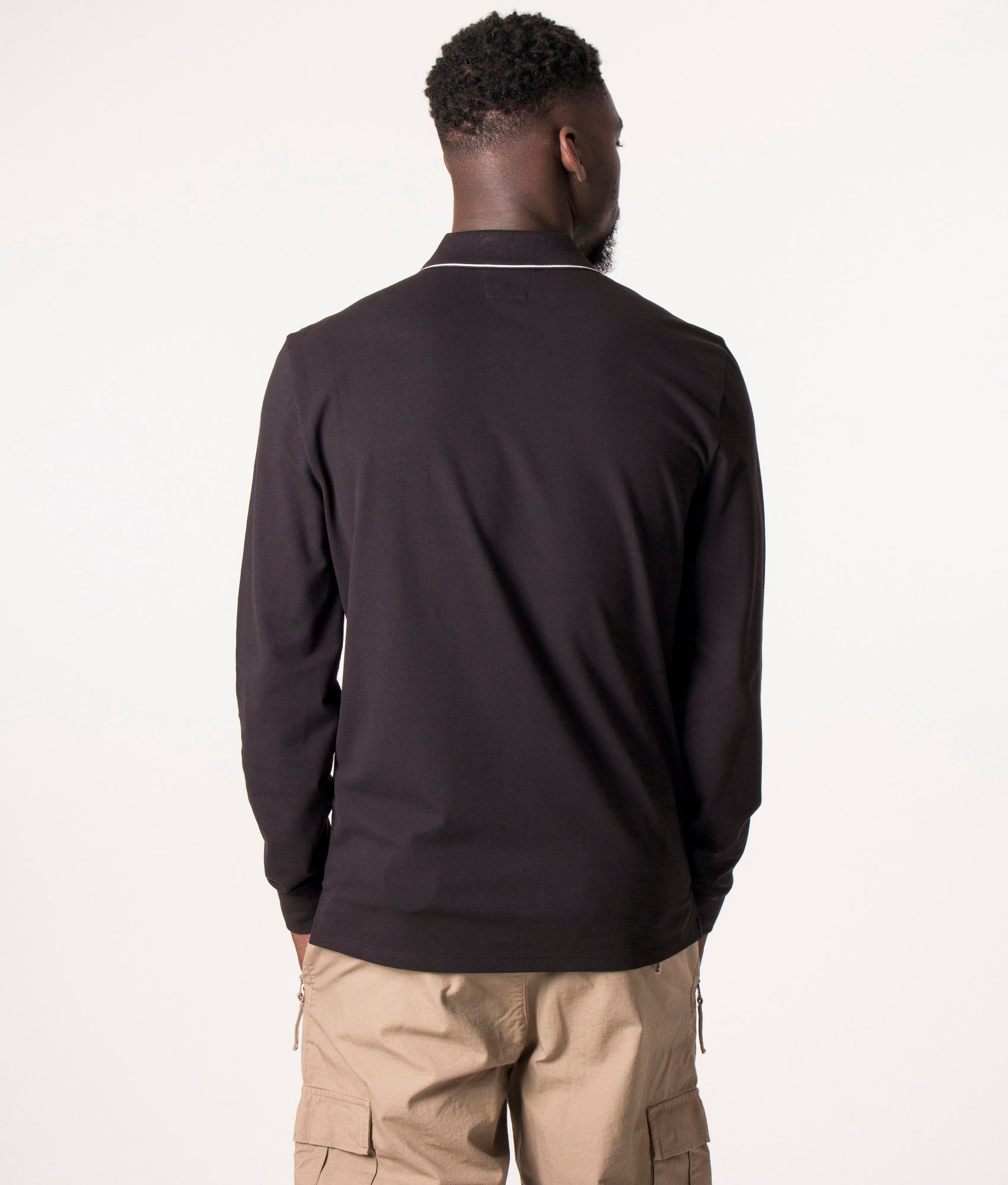 Long-Sleeve-Stretch-Piquet-Striped-Collar-Polo-Shirt-Black-C.P.-Company-EQVVS