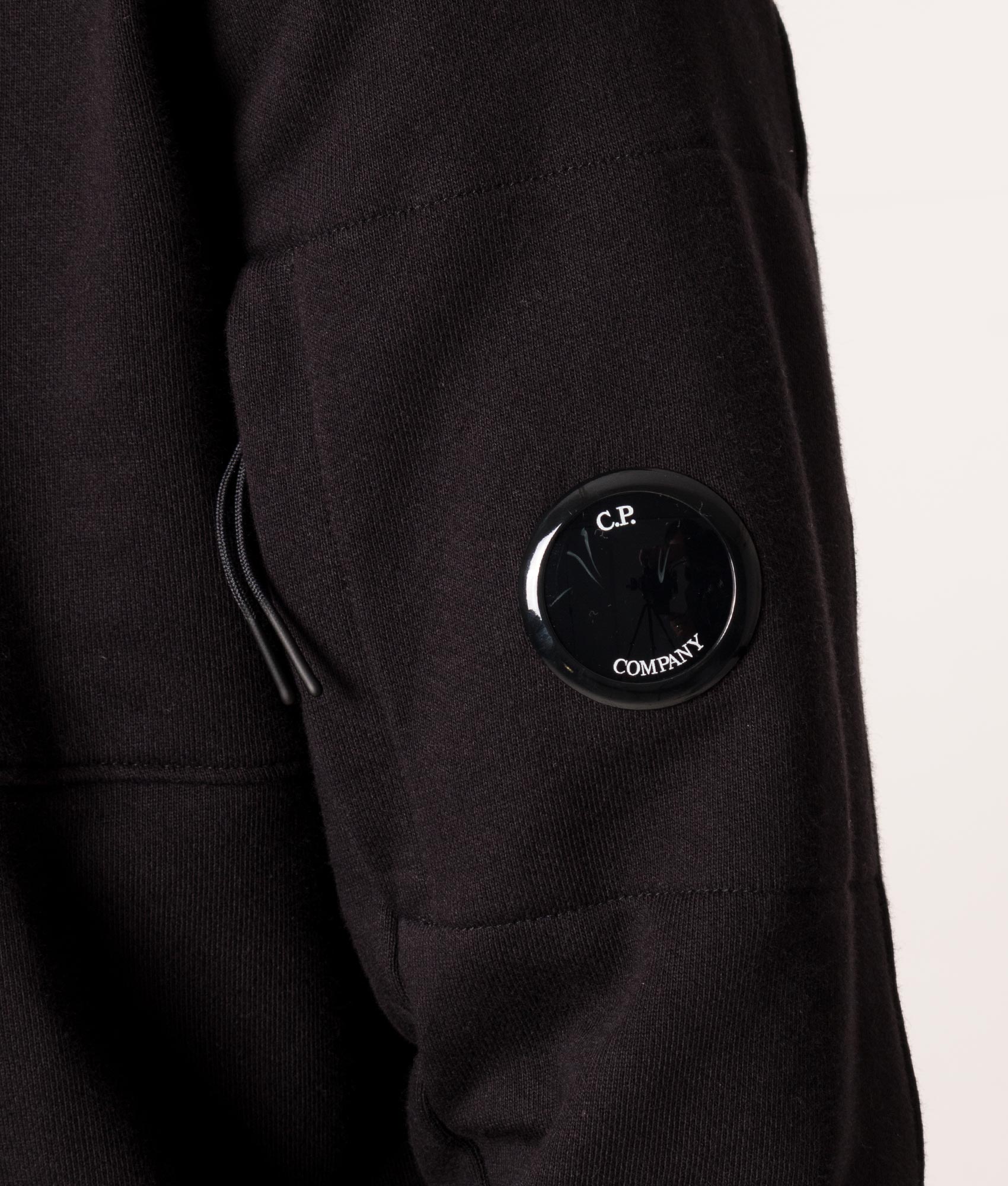 Diagonal-Raised-Fleece-Hoodie-Black-C.P.-Company-EQVVS