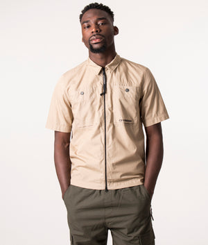 Zip-Through-Short-Sleeve-Rip-Stop-Shirt-Cobblestone-C.P.-Company-EQVVS