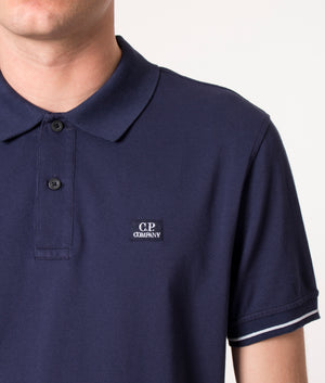 Tacting-Piquet-Logo-Polo-Shirt-Medieval-Blue-C.P.-Company-EQVVS