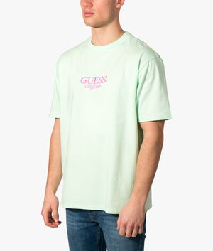 G0-Austin-Short-Sleeve-Logo-T-Shirt-Soft-Jade-Guess-EQVVS