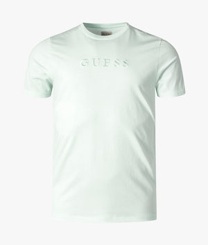 Pima-Embroidered-Tone-On-Tone-Logo-T-Shirt-Pima-Gentle-Mist-GUESS-EQVVS