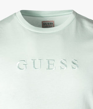 Pima-Embroidered-Tone-On-Tone-Logo-T-Shirt-Pima-Gentle-Mist-GUESS-EQVVS
