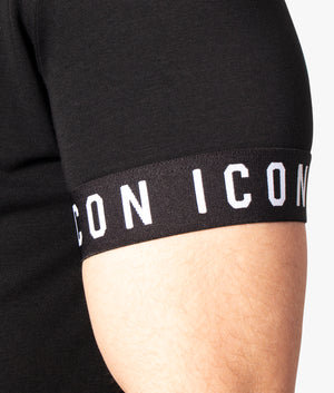 Icon-Single-Sleeve-Band-Rounnd-Neck-T-Shirt-Black-DSquared2-EQVVS