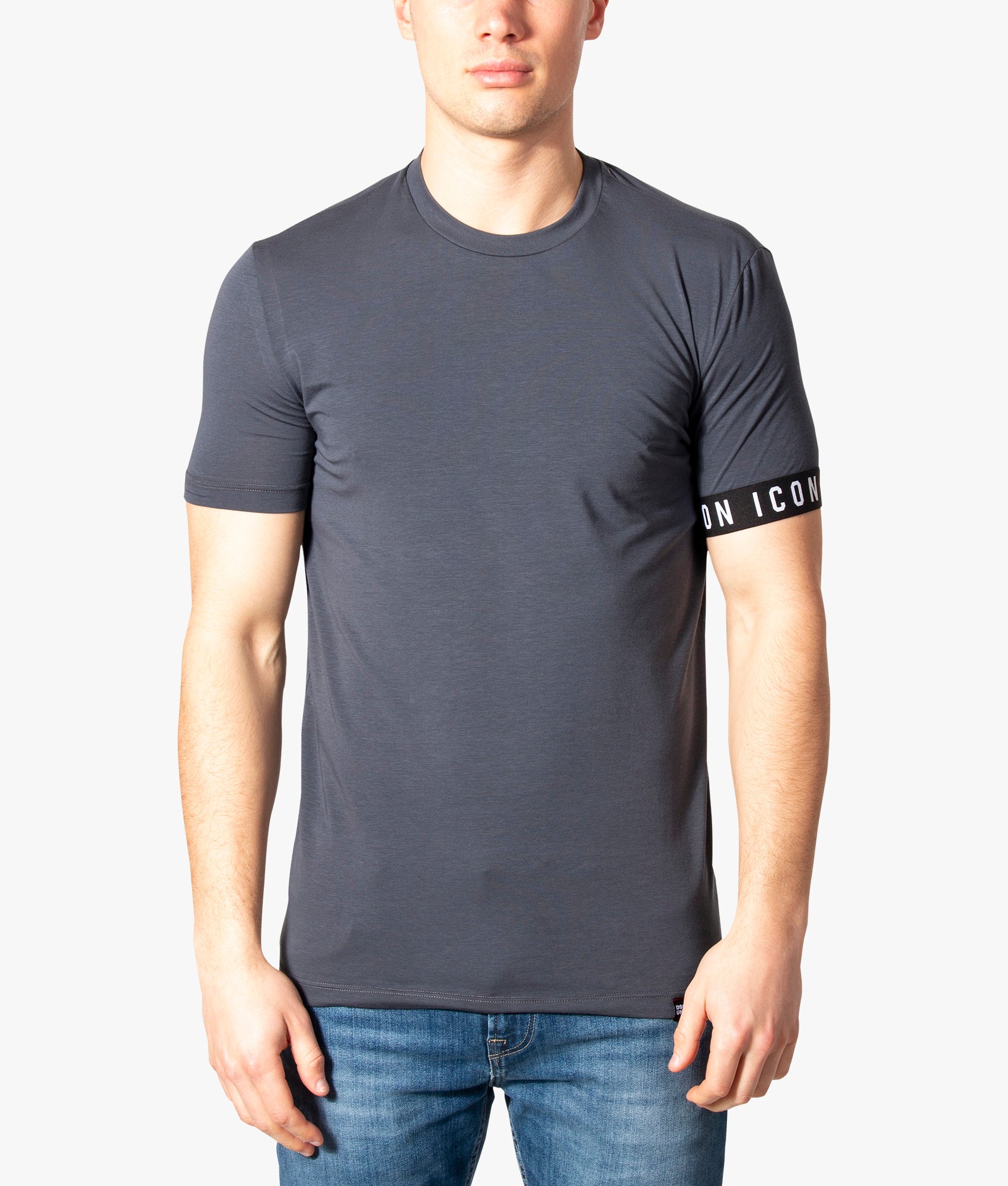 Icon-Single-Sleeve-Band-Rounnd-Neck-T-Shirt-Dark-Grey-DSquared2-EQVVS