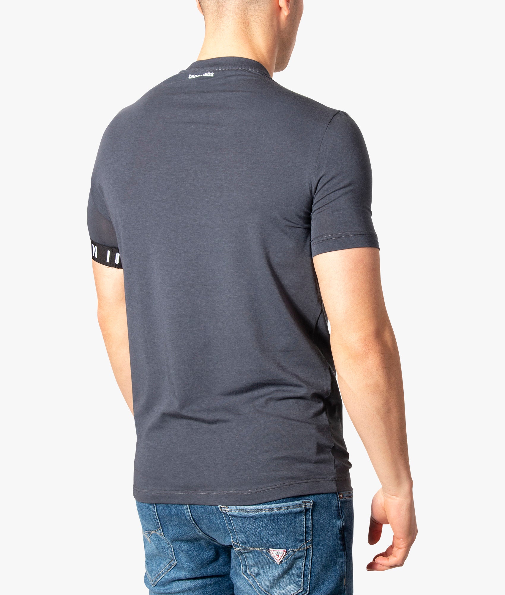 Icon-Single-Sleeve-Band-Rounnd-Neck-T-Shirt-Dark-Grey-DSquared2-EQVVS