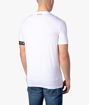 Icon-Single-Sleeve-Band-Rounnd-Neck-T-Shirt-White-DSquared2-EQVVS